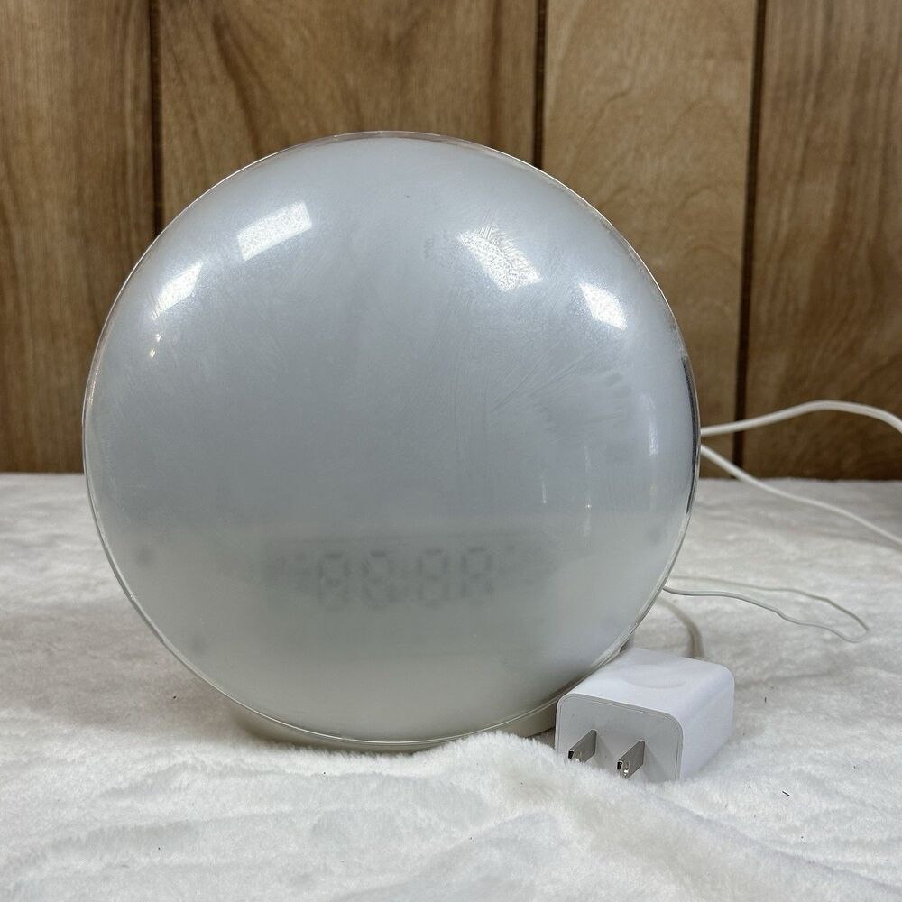 LED Sunrise Radio Alarm Clock Wake Up Light Digital Clock Night Light USB Tested
